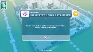 READ THE BIG BOOK OF STUFF IN A NEIGHBOR'S BOOKCASE - SOCIAL TASK - THE SIMS FREEPLAY