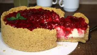 Cherry topping cheesecake