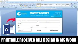 How to Make Printable Money Receipt Bill in MS Word | पैसा रसीद बिल बनाना सीखे Word में
