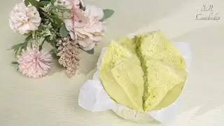 របៀបធ្វើនំពងមាន់ចំហុយរសជាតិស្លឹកតើយ | Steamed Pandan Cake