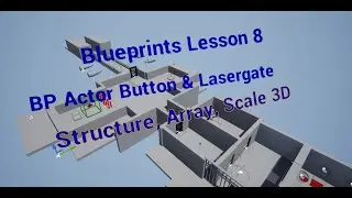 Unreal Engine 4 Blueprints Lesson 8. Relocate Code. Button. Laser Gate. Structure.