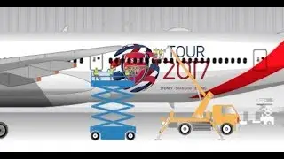 Emirates Airlines special aircraft Graphics/Decals, short animation of these giant aircraft decals.