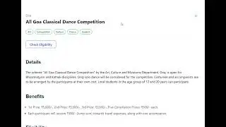 All Goa Classical Dance Competition