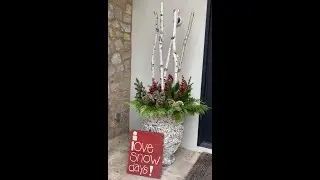 Turn your planter into a festive porch Christmas Decoration!