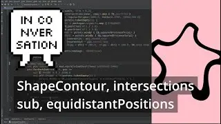 OPENRNDR curves #8: ShapeContour, sub, intersections, equidistantPositions