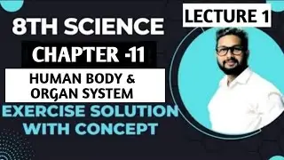 8th Science | Chapter 11 | Human Body & Organ System | Exercise solution | Lecture 1 | JR Tutorials