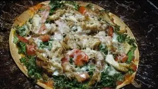 Как приготовить пиццу с курицей и шпинатом // Рецепт за 5 минут // Бренди