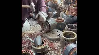 High-Value Copper Extraction from Scrap Motors #electricmotor #manufacturing