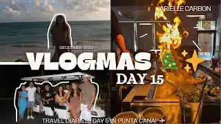 JAPENESE HIBACHI!! discotequa !! PUNTA CANA 2023 | TRAVEL DIARIES ✈️ | Vlogmas day 15!! 🎄