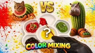 Italian BRAINROT Color Mixing | Guess the WINNING Animal of Italian brainrot |  Part 1