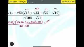 Matematika milliy sertifikat 2025-yil 23-fevral 1-variant yechimi...