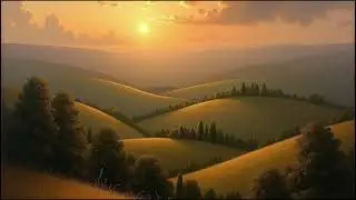 The Golden Hour over the Highlands Free TV Art Wallpaper Screensaver Home Decor Digital Vintage .
