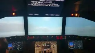 Six Screen Setup PMDG 777-200 LRX from Oakland Int to KNUQ Moffet Field