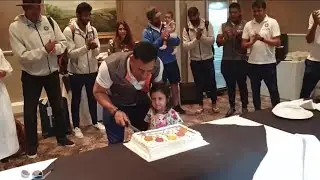 M S Dhoni Birthday Celebration 2019| Last Birthday Celebration with Team India ,Virat ,Hardik ,Rohit