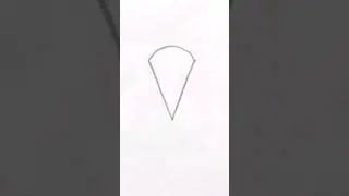 Draw cone shape easy using 3 dots #drawing #pencil #cone #shape #shorts