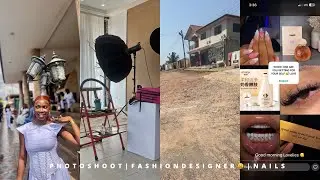 WEEKLY VLOG || PHOTOSHOOT || FASHION DESIGNER 😩|| NAILS AND TOOTH GEM || Dorcas Amankwah 