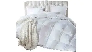 Luxurious Full | Queen Size Siberian Goose Down Comforter | Duvet Insert, 1200 Thread Count 100%
