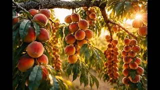 HOW GIANT PEACHES ARE GROWN  Massive Ripe Pea