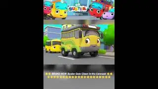 BRAND NEW! Buster Gets Clean In the Carwash! | Go Buster | Kids👶 Video #shorts #cartoon #youtube