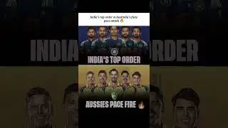 India&rsquo;s top order vs Australia&rsquo;s fiery pace attack 🔥#india #cricket