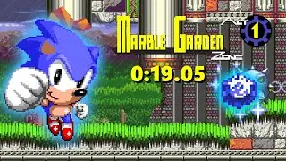 Sonic 3 A.I.R.: D.A. Garden Edition - Time Stone Trials | Marble Garden 1 - 0:19.05 (Sonic)