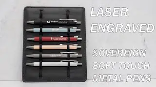 Sovereign Engraved Soft Touch Metal Pen with Gunmetal Fixtures