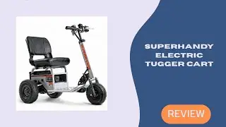 SuperHandy Electric Tugger Cart &ndash; Industrial Tow Tractor, 1-Seater, 2600 lbs Tow Capacity