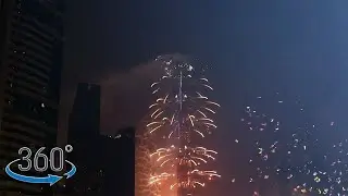 【VR 360°】【UAE 杜拜】散步 in 哈里發塔跨年煙火（Happy New Year at Burj Khalifa）