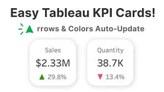 Как создать карты KPI в Tableau (адаптивные стрелки и цвета)