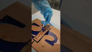 Make your own monogramed wood & resin charcuterie board on our X-Carve CNC router!