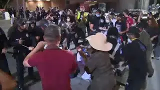 16 people cited after unlawful assembly declared during LA protest