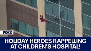 Holiday Heroes Rappelling at Inova Children&rsquo;s Hospital! | FOX 5 DC