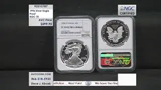 1996 Silver Eagle - Proof - NGC 70