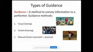 Types of Guidance in Sport, GCSE PE AQA- Paper 2