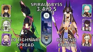 Spiral Abyss 3.5 Tighnari Spread & Cyno Beidou F2P