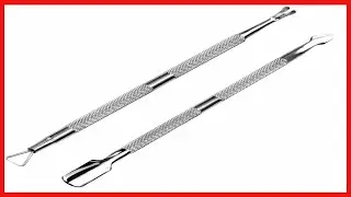 HIFAU 2PCS Premium Cuticle Pusher and Cutter, Manicure Tools Set for Fingernail and Toenail - HDP S