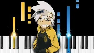 Soul Eater OP2- Papermoon - EASY Piano Tutorial