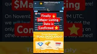Major listing date $⭐🔥#major #majorpuzzle #majorlistingdate