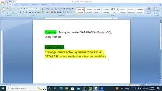 PostgreSQL| psycopg2.errors.ActiveSqlTransaction: CREATE DATABASE cannot run inside a transaction