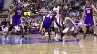 Rodney Stuckey nasty crossover step-back on Kobe (Mar. 6, 2012)