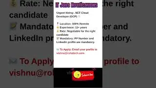 .NET Cloud Developer Job - Remote (Oct 7, 2025)