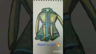 Green Winter Jacket Fashion Illustration | Hand Colouring ASMR 🔥😱