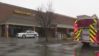 Car hits gas meter base in Suffolk closing down Oak Ridge Shopping Center