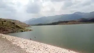 Earth core rockfill dam reservoir