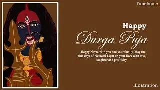 Happy Durga Puja To Everyone | Patna Animation Boring Road | Illustration