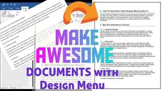 3. MS Word | Design Menu Tutorial