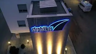 Stroh&auml;ker Lichtwerbeanlage