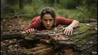 A woman constructing her own home deep inside the wild jungle.