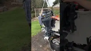 40hp 4 stroke Yamaha outboard. first start after carb overhaul and tune. ready for the weekend!