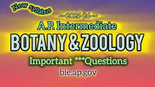 A.P. intermediate 1'st year (new syllabus~2025-26)biology important questions ⭐⭐⭐ questions 